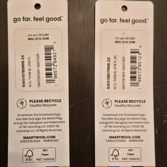 Smartwool 100% Merino, TOP 2XL, 250 Gsm, Winter Sky Heather nwot - Picture 14 of 16